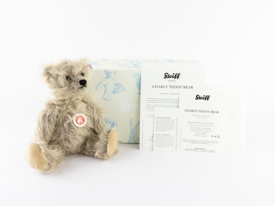 STEIFF 'CHARLY' LIMITED EDITION CARAMEL TEDDY BEAR 036668, 665/1500, BOXED & COA