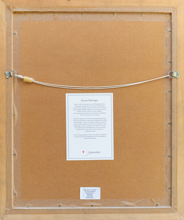 DUNCAN MACGREGOR, SAILING AT NIGHT, BOAT YACHT SEASCAPE ACRYLIC PAINTING, SIGNED