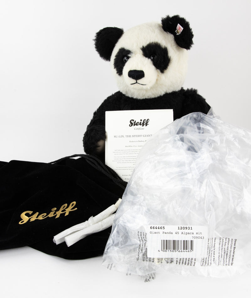 STEIFF 'SU-LIN, THE GIANT PANDA' LIMITED EDITION TEDDY BEAR 664465 & COA