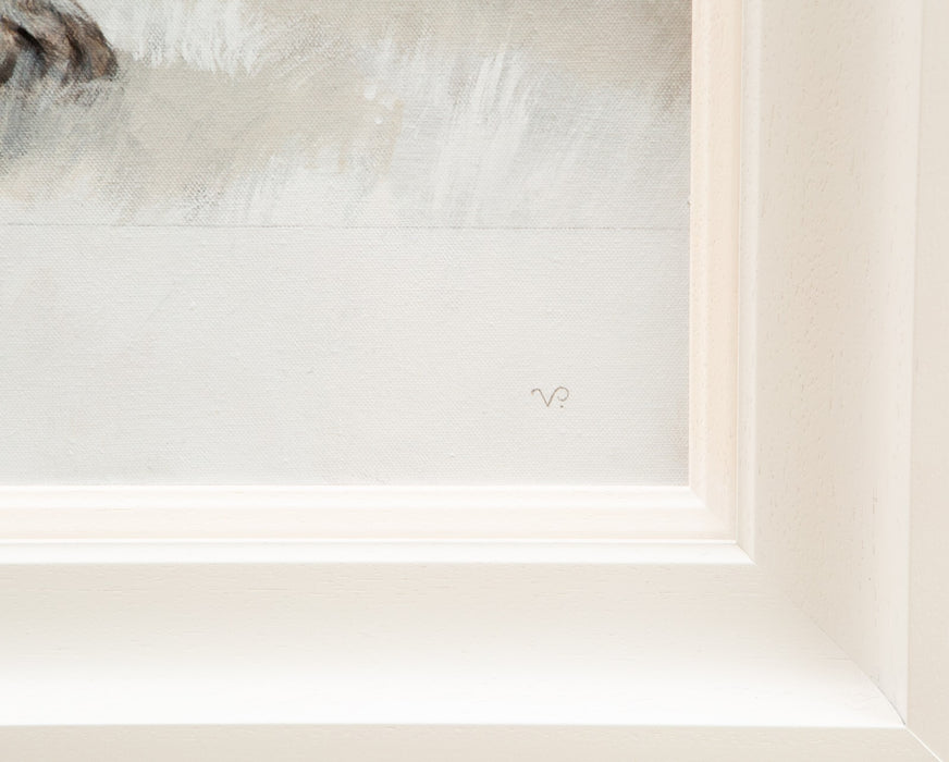 VICKY PALMER, 'BEAUFORT - OF COURSE!', FOXHOUND DOGS, LARGE OIL PAINTING, SIGNED