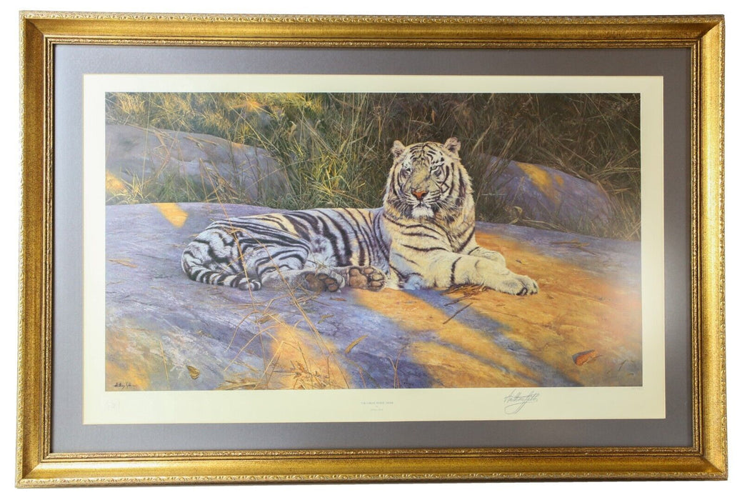 ANTHONY GIBBS, 'THE GREAT WHITE TIGER', LIMITED EDITION PRINT, SIGNED