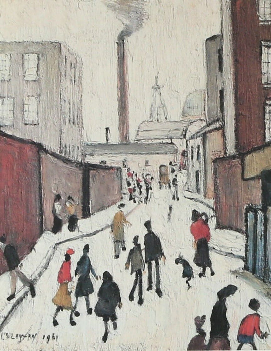 LS LAURENCE STEPHEN LOWRY 'STREET SCENE' LIMITED EDITION PRINT 241/850, SIGNED
