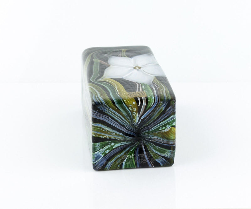 TIMOTHY HARRIS FOR ISLE OF WIGHT 'FLOWER BOX' 2011 GLASS RECTANGLE VASE, SIGNED