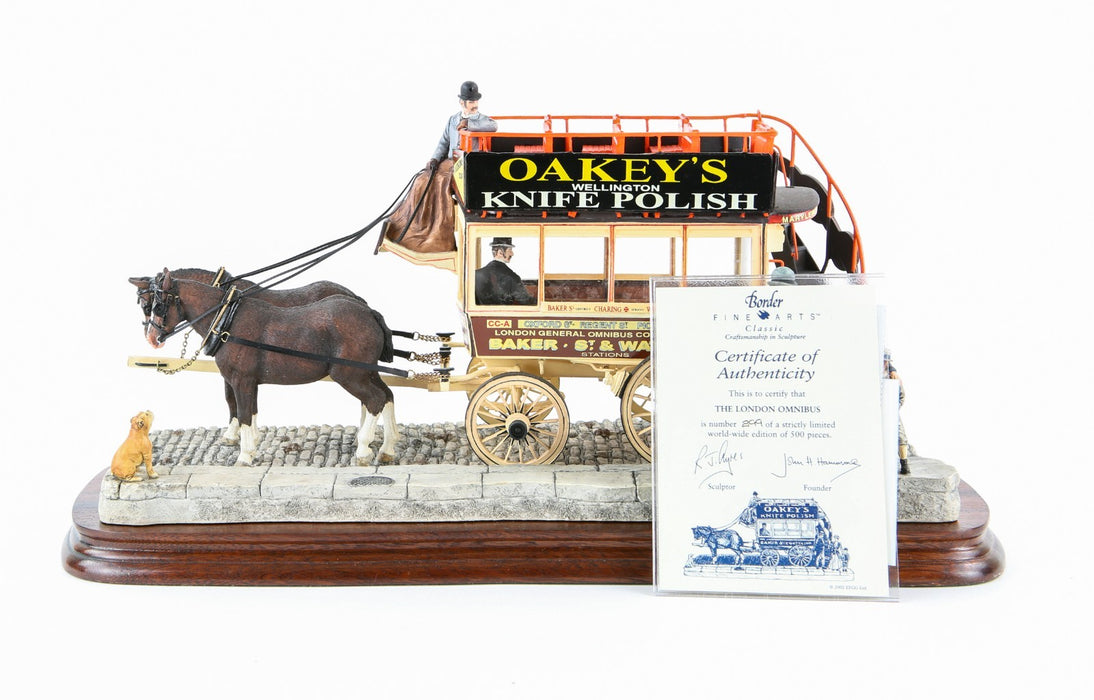BORDER FINE ARTS 'LONDON OMNIBUS' LIMITED EDITION FIGURE B0736 300/500 & COA