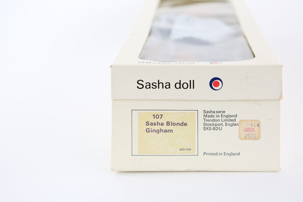 TRENDON SASHA DOLL - BLONDE GINGHAM GIRL 107 433-706, BOXED