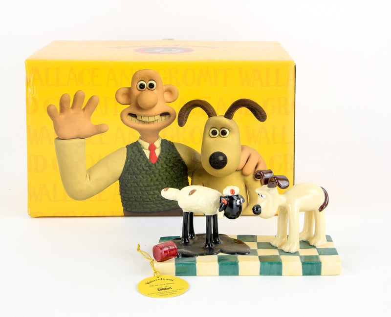 COALPORT CHARACTERS 'OH WHAT A MESS!' WALLACE & GROMIT FIGURE MODEL, BOXED