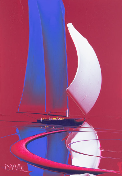 DUNCAN MACGREGOR - SAILING BOAT YACHT SEASCAPE, ORIGINAL ACRYLIC PAINTING SIGNED
