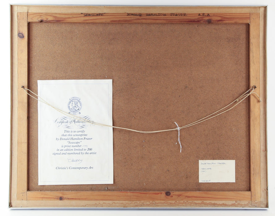 DONALD HAMILTON FRASER RA, SEASCAPE, LIMITED EDITION SCREENPRINT 179/200, SIGNED