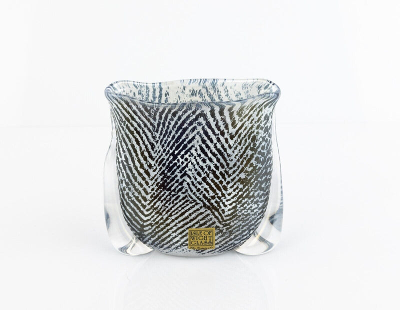 TIMOTHY HARRIS FOR ISLE OF WIGHT 'SACKS AND BAGS' GLASS VASE, SIGNED