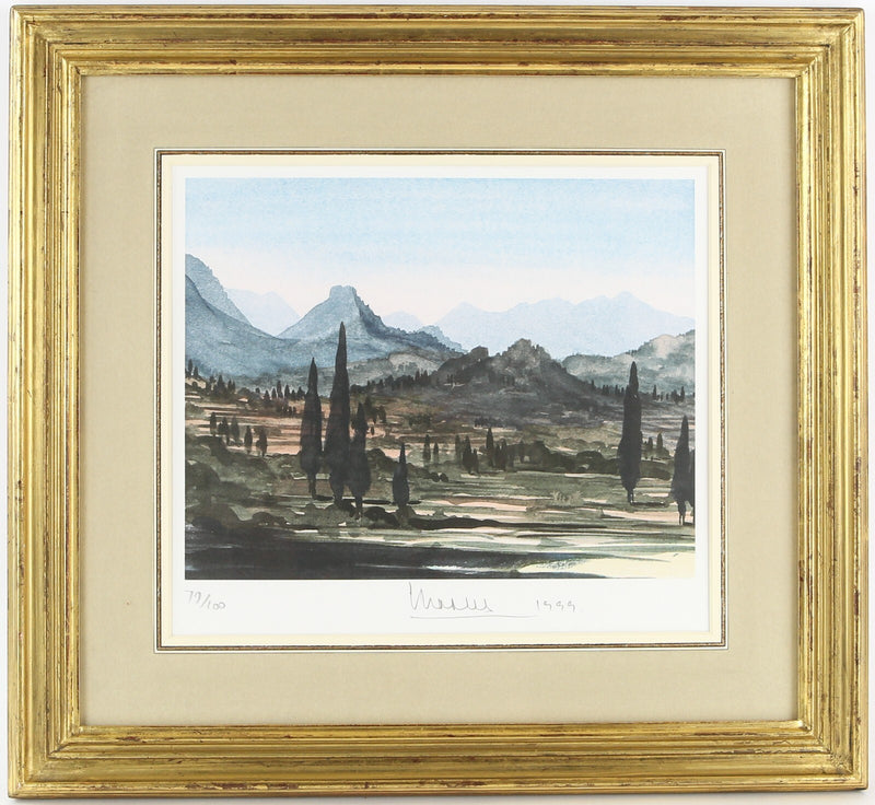 KING CHARLES III / PRINCE OF WALES 'GREEK LANDSCAPE' SIGNED LIMITED EDITION PRINT 79/100