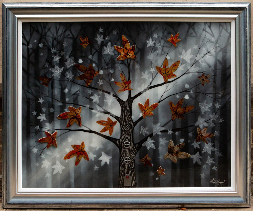 CHLOE NUGENT, 'WINTER CALLING III', LARGE ORIGINAL MIXED MEDIA PAINTING, SIGNED