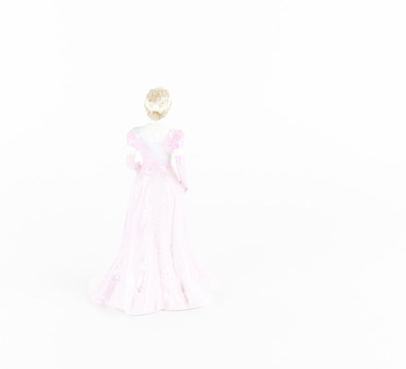 COALPORT - HM QUEEN ELIZABETH THE QUEEN MOTHER IN PINK DRESS FIGURE