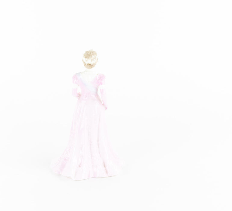 COALPORT - HM QUEEN ELIZABETH THE QUEEN MOTHER IN PINK DRESS FIGURE