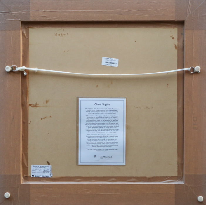 CHLOE NUGENT, 'VORTEX WOOD', TREE LEAVES, ORIGINAL MIXED MEDIA PAINTING, SIGNED