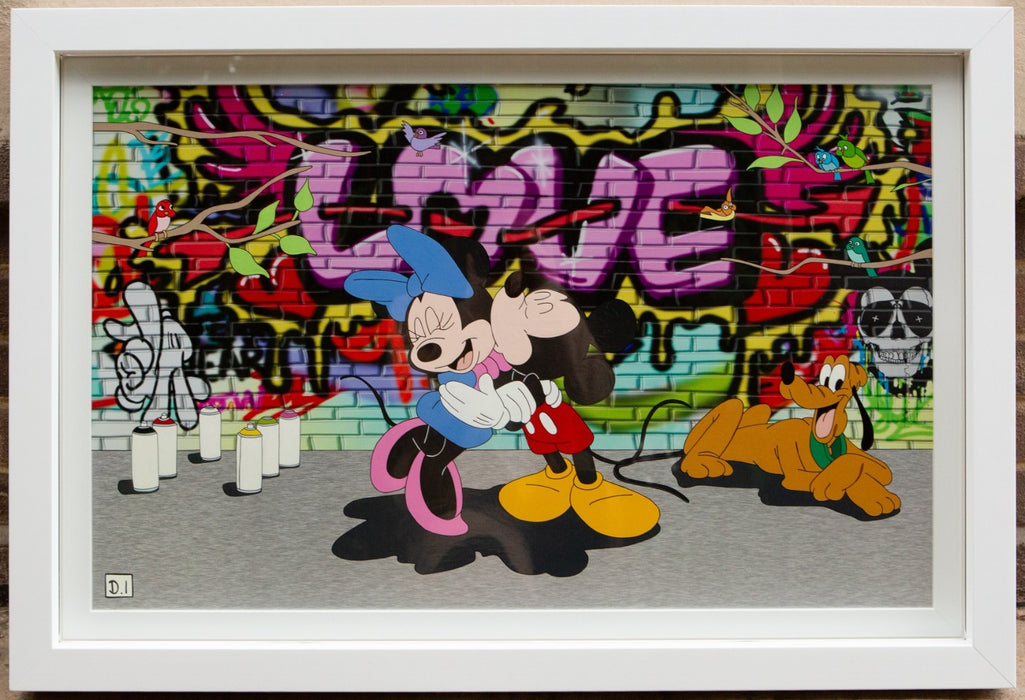 DYLAN IZAAK, 'MICKEY & MINNIE LOVE', DISNEY GRAFFITI, ORIGINAL PAINTING, SIGNED