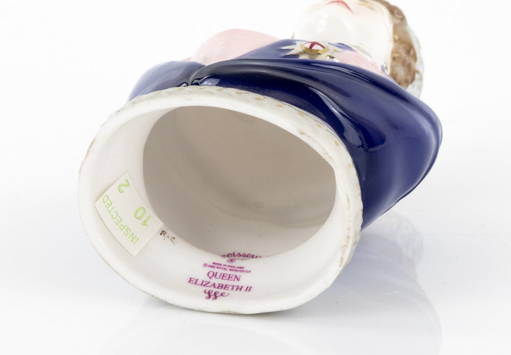 ROYAL WORCESTER QUEEN ELIZABETH & DUKE EDINBURGH LIMITED EDITION CANDLE SNUFFERS