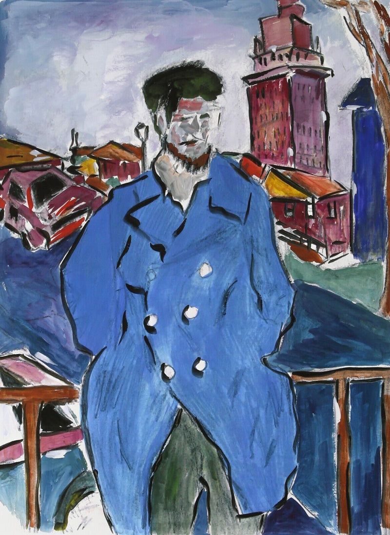 BOB DYLAN 'MAN ON A BRIDGE' LIMITED EDITION DRAWN BLANK SERIES PRINT 2008 SIGNED