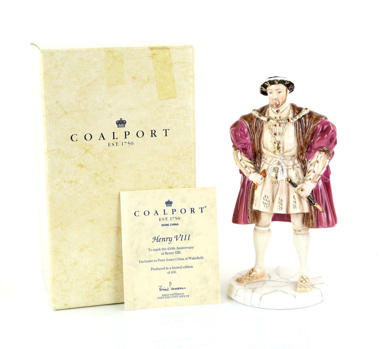 COALPORT 'HENRY VIII' LIMITED EDITION KING FIGURE MODEL, BOXED & COA