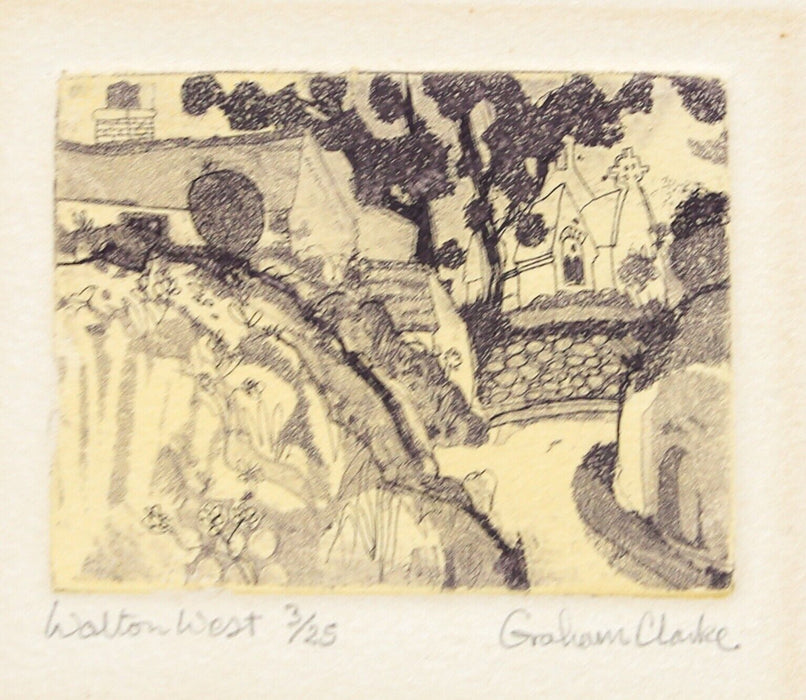 GRAHAM CLARKE, 'WALTON WEST', LIMITED EDITION ETCHING PRINT 3/25, SIGNED