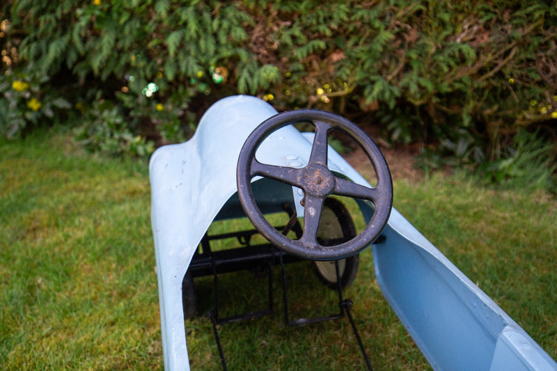 TRIANG 'T30 LIGHTNING' TIN-PLATE RIDE-ON PEDAL CAR TOY