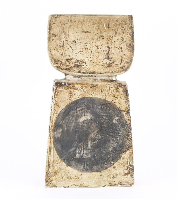 SYLVIA VALLENCE, TROIKA ST IVES - LARGE CORNWALL POTTERY DOUBLE BASE VASE SIGNED