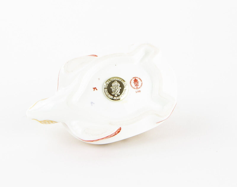 ROYAL CROWN DERBY ’TURTLE' PAPERWEIGHT FIGURE MODEL & GOLD STOPPER