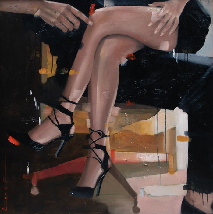 PASCALE TAURUA, 'SENSUALITE A DEUX', 2021, LARGE ORIGINAL OIL PAINTING, SIGNED