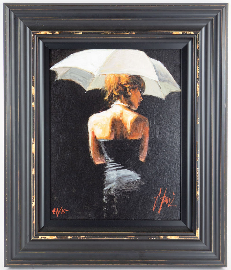 FABIAN PEREZ, 'SUMMER RAIN' & 'WOMAN WITH WHITE UMBRELLA III', LIMITED EDITION PRINTS