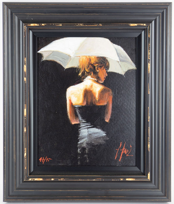 FABIAN PEREZ, 'SUMMER RAIN' & 'WOMAN WITH WHITE UMBRELLA III', LIMITED EDITION PRINTS