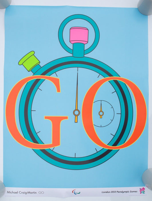 MICHAEL CRAIG-MARTIN 'GO' LONDON 2012 OLYMPIC PARALYMPIC LARGE FORMAT POSTER