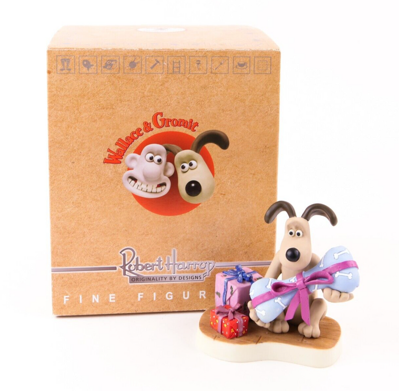 ROBERT HARROP 'CHRISTMAS WRAPPED UP' WALLACE & GROMIT FIGURE WGCS15