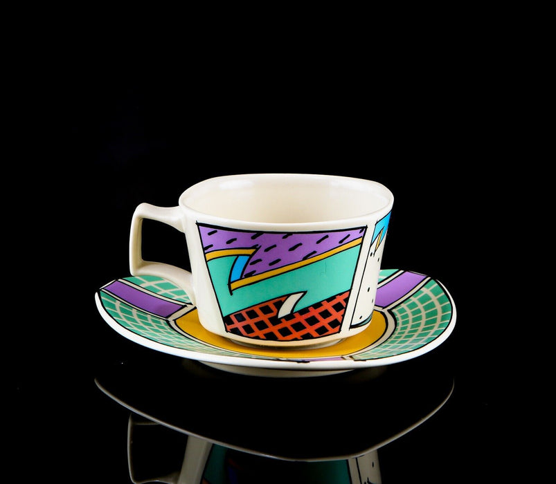 DOROTHY HAFNER, ROSENTHAL STUDIO LINE 'FLASH' TEA CUP & SAUCER DISH PLATE SET