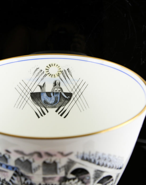 ERIC RAVILIOUS, WEDGWOOD 'BOAT RACE' LARGE GOBLET VASE 30/250, BOXED & COA