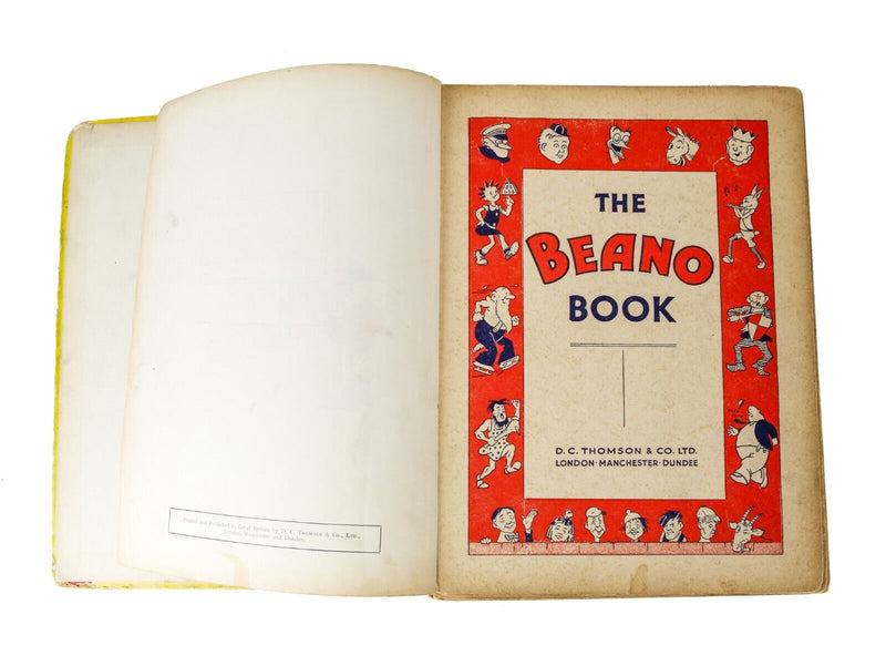 THE BEANO BOOK No.1 (1940) - RARE 1st FIRST EDITION ANNUAL, D.C. THOMSON & Co. Ltd