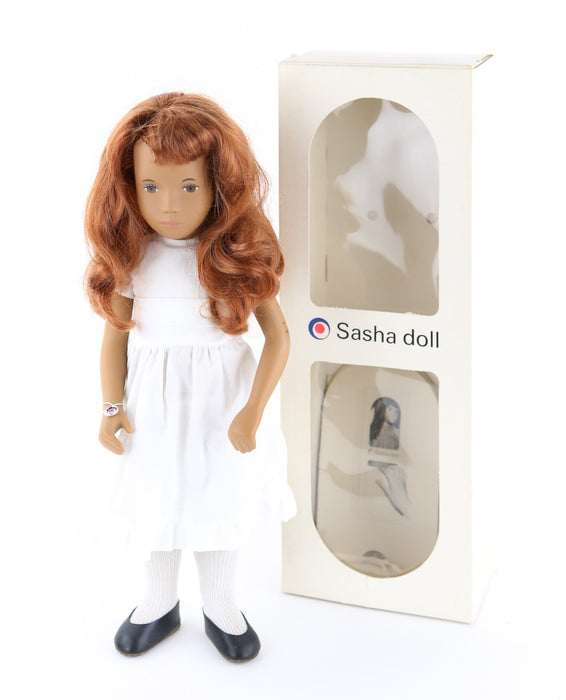 TRENDON SASHA DOLL - REDHEAD WHITE DRESS GIRL 108 433-778, BOXED