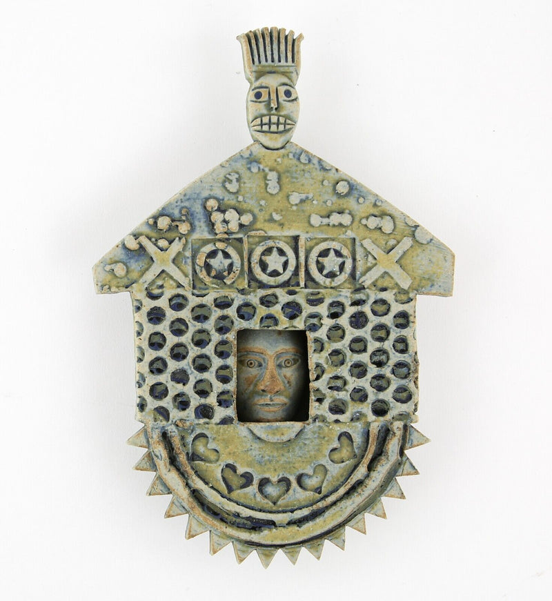 ALASDAIR NEIL MACDONELL - STUDIO ART POTTERY FACE MASK WALL HANGING PLAQUE