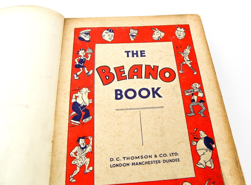 THE BEANO BOOK No.1 (1940) - RARE 1st FIRST EDITION ANNUAL, D.C. THOMSON & Co. Ltd