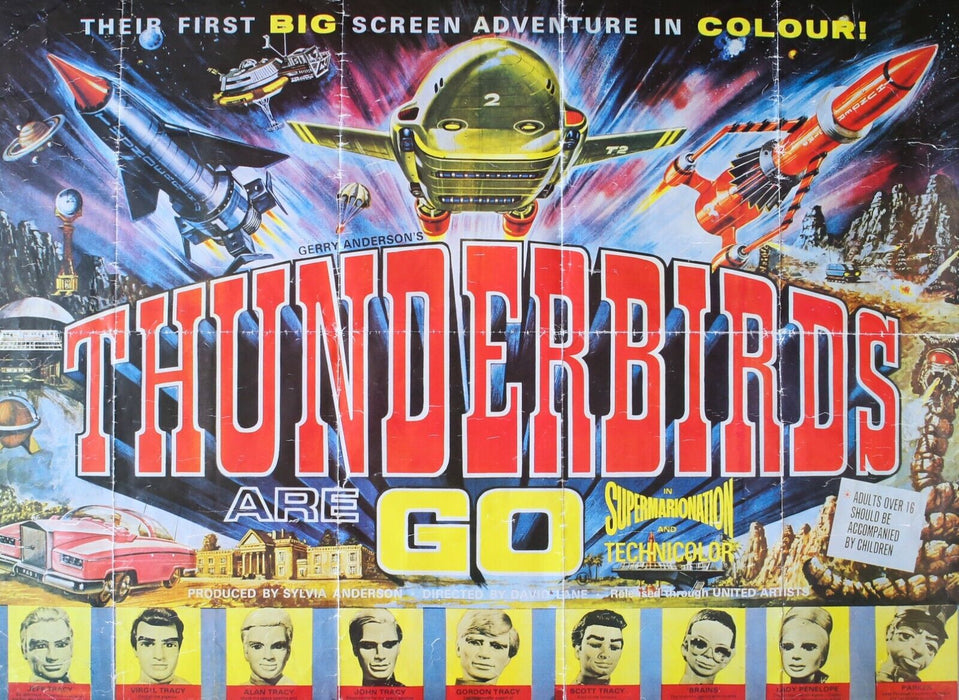 'THUNDERBIRDS ARE GO' - 1980's REPRINT FILM MOVIE CINEMA POSTER MEMORABILIA