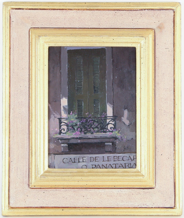JEREMY BARLOW ROI, 'VENETIAN WINDOW STUDY', ORIGINAL OIL PAINTING, SIGNED