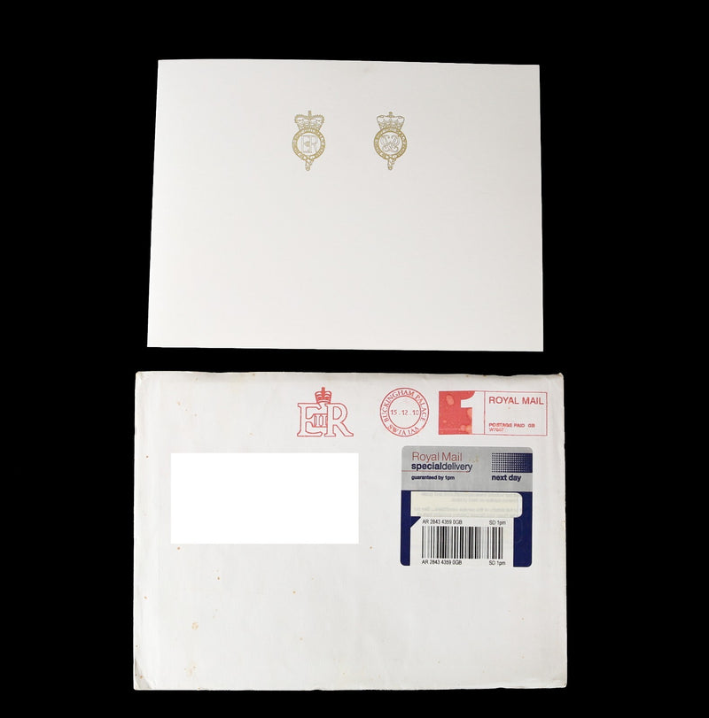 HM QUEEN ELIZABETH II & PRINCE PHILIP SIGNED AUTOGRAPHED 2011 ROYAL CHRISTMAS CARD