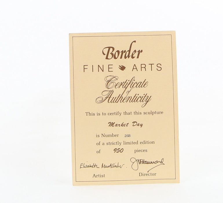 BORDER FINE ARTS 'MARKET DAY' FIGURE MODEL TABLEAU JH27 268/950 & COA