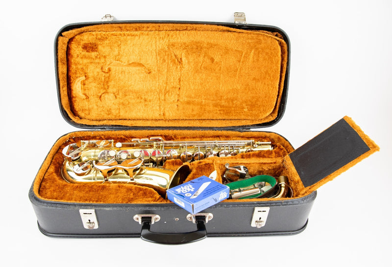 BOOSEY & HAWKES 'POWERTONE' SAXOPHONE & FITTED CASE BOX