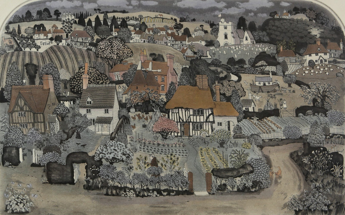 GRAHAM CLARKE, 'EVERYTHING IN THE GARDEN', LIMITED EDITION ETCHING PRINT, SIGNED