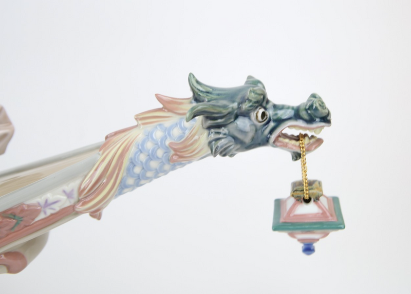 LLADRO 'KITAKAMI CRUISE' 1605 LARGE LIMITED EDITION BOAT FIGURE 236/500 & COA