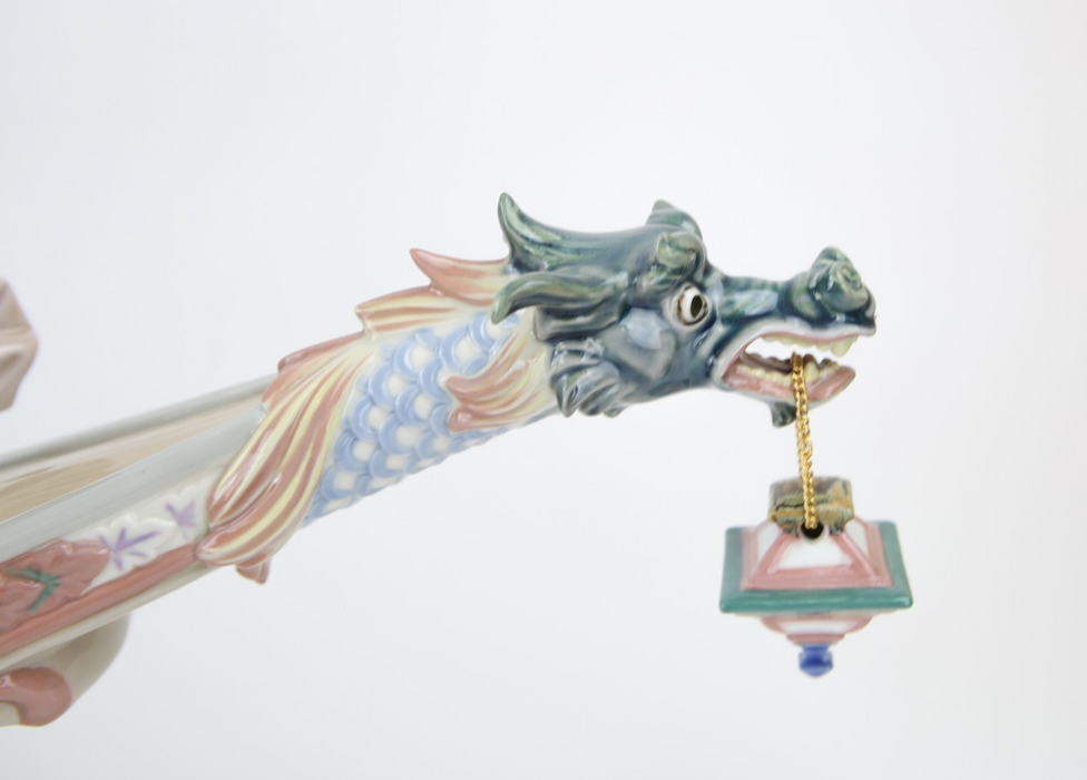 LLADRO 'KITAKAMI CRUISE' 1605 LARGE LIMITED EDITION BOAT FIGURE 236/500 & COA