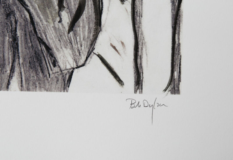 BOB DYLAN 'MAN ON A BRIDGE' LIMITED EDITION DRAWN BLANK SERIES PRINT 2008 SIGNED