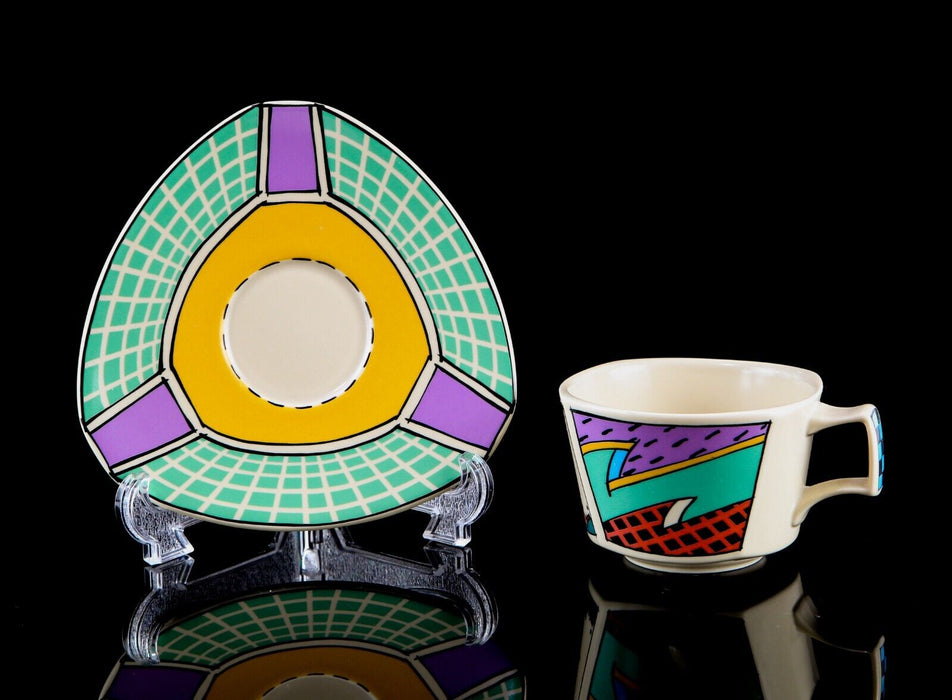 DOROTHY HAFNER, ROSENTHAL STUDIO LINE 'FLASH' TEA CUP & SAUCER DISH PLATE SET