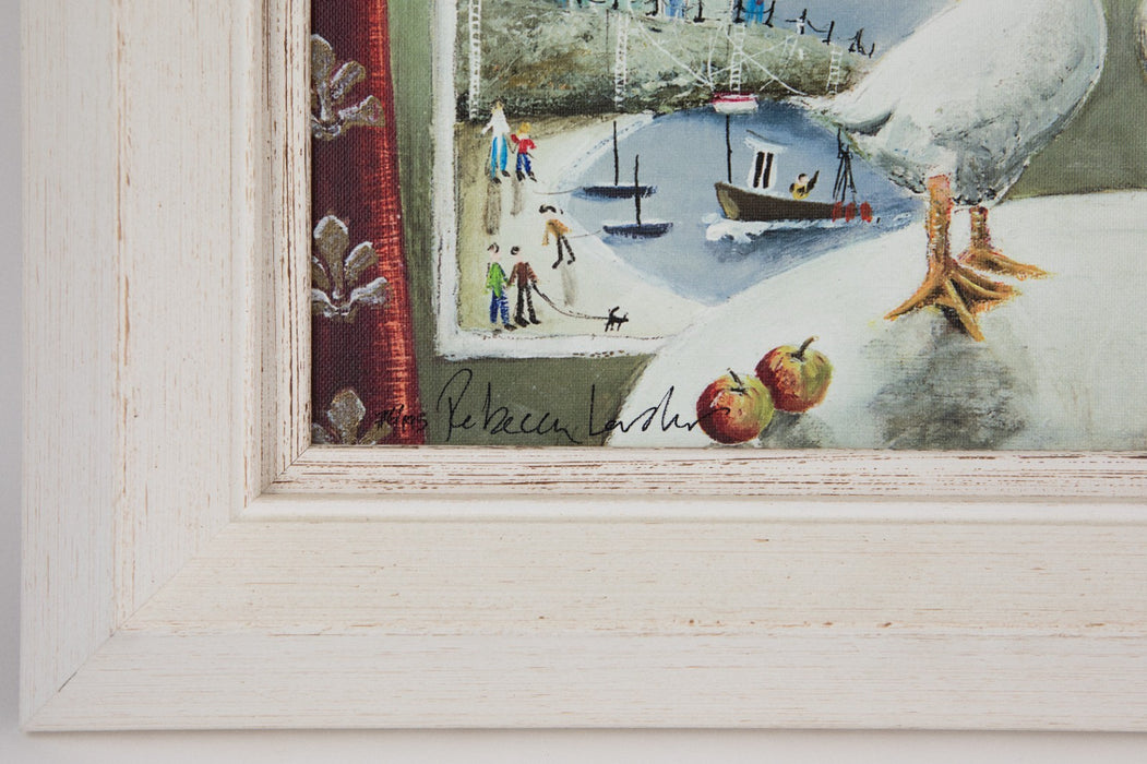 REBECCA LARDNER, 'OUR USUAL TABLE', LIMITED EDITION CANVAS PRINT 76/195 & COA