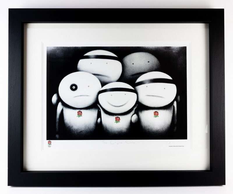 DOUG HYDE, 'THE ENGINE ROOM' ENGLAND RUGBY PRINT 92/995 SIGNED & COA