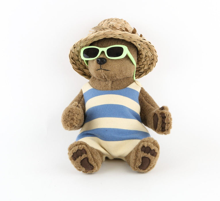 R JOHN WRIGHT - 'PADDINGTON AT THE BEACH' LIMITED EDITION TEDDY BEAR & COA